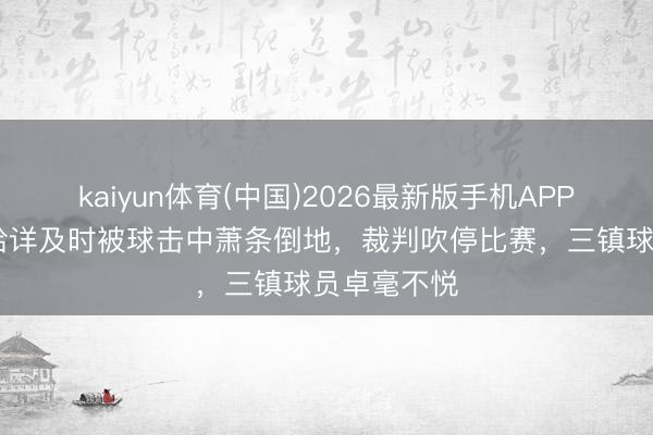 kaiyun体育(中国)2026最新版手机APP下载 钱杰给详及时被球击中萧条倒地，裁判吹停比赛，三镇球员卓毫不悦