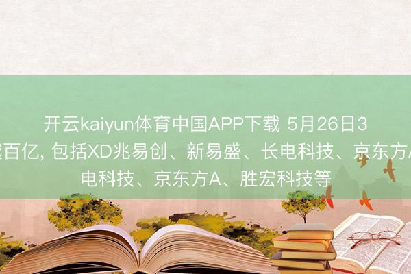 开云kaiyun体育中国APP下载 5月26日32股成交额逾越百亿， 包括XD兆易创、新易盛、长电科技、京东方A、胜宏科技等
