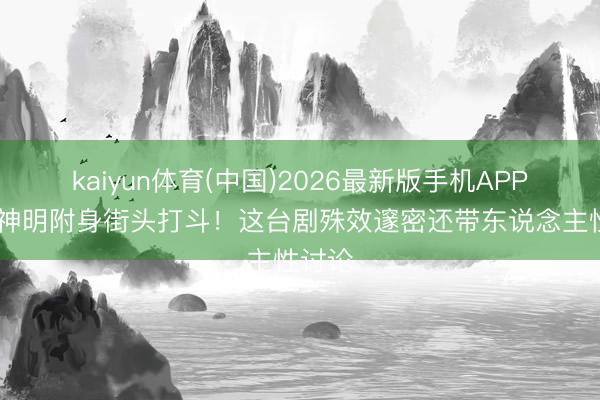 kaiyun体育(中国)2026最新版手机APP下载 神明附身街头打斗！这台剧殊效邃密还带东说念主性讨论