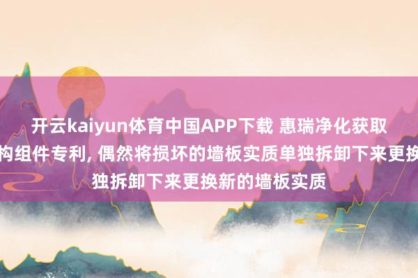 开云kaiyun体育中国APP下载 惠瑞净化获取洁净室墙体结构组件专利， 偶然将损坏的墙板实质单独拆卸下来更换新的墙板实质